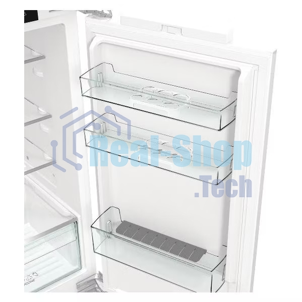 Встраиваемый холодильник Gorenje NRKI517142, полезный объем 243 л, электронное управление, цифровой дисплей, автоматическое размораживание No Frost, быстрое замораживание, интенсивное охлаждение, зона свежести с контролем влажности, слайдерное крепление, энергоэффективность А+
