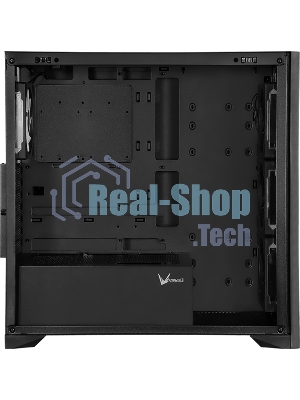 Корпус Formula V Line TimberLine T0 Black, ATX, wood+plastic front, TYPE-C*1, USB3.0*2, FRONT 3x120мм FRGB, REAR 1x120мм FRGB