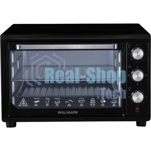 Мини-печь Willmark WO-503B (45 литров, таймер, термостат,230С, 1800Вт, черный)