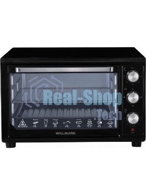 Мини-печь Willmark WO-503B (45 литров, таймер, термостат,230С, 1800Вт, черный)