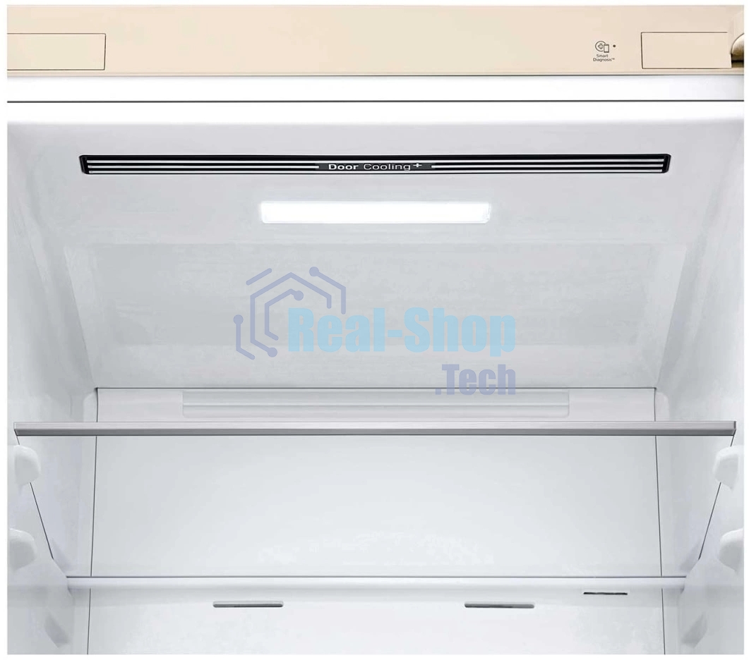 Холодильник LG GC-B459AEMW бежевый двухкамерный 234/110л морозилка снизу, No Frost