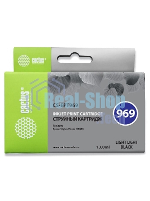 Картридж струйный Cactus CS-EPT969 светло-серый (13 мл) для Epson Stylus Photo R2880