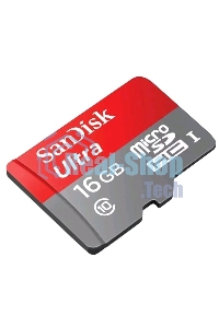 Флеш карта Sandisk Ultra microSDHC 16Gb 80Mb/s Class 10