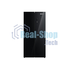 Холодильник Centek CT-1756 Black Glass Total NF черный двухкамерный 289/153л морозилка сбоку, No Frost