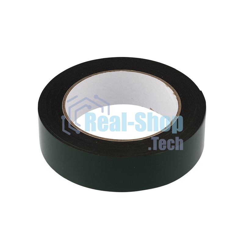 Двухсторонний скотч Rexant, черная, вспененная ЭВА основа, 30 мм, ролик 5 м