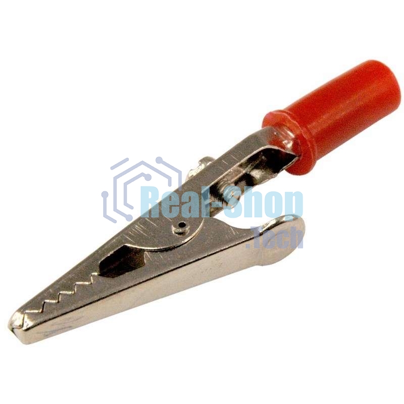 Зажим крокодил Rexant, длина 53 мм, ток 15A, 2 шт., пакет БОПП