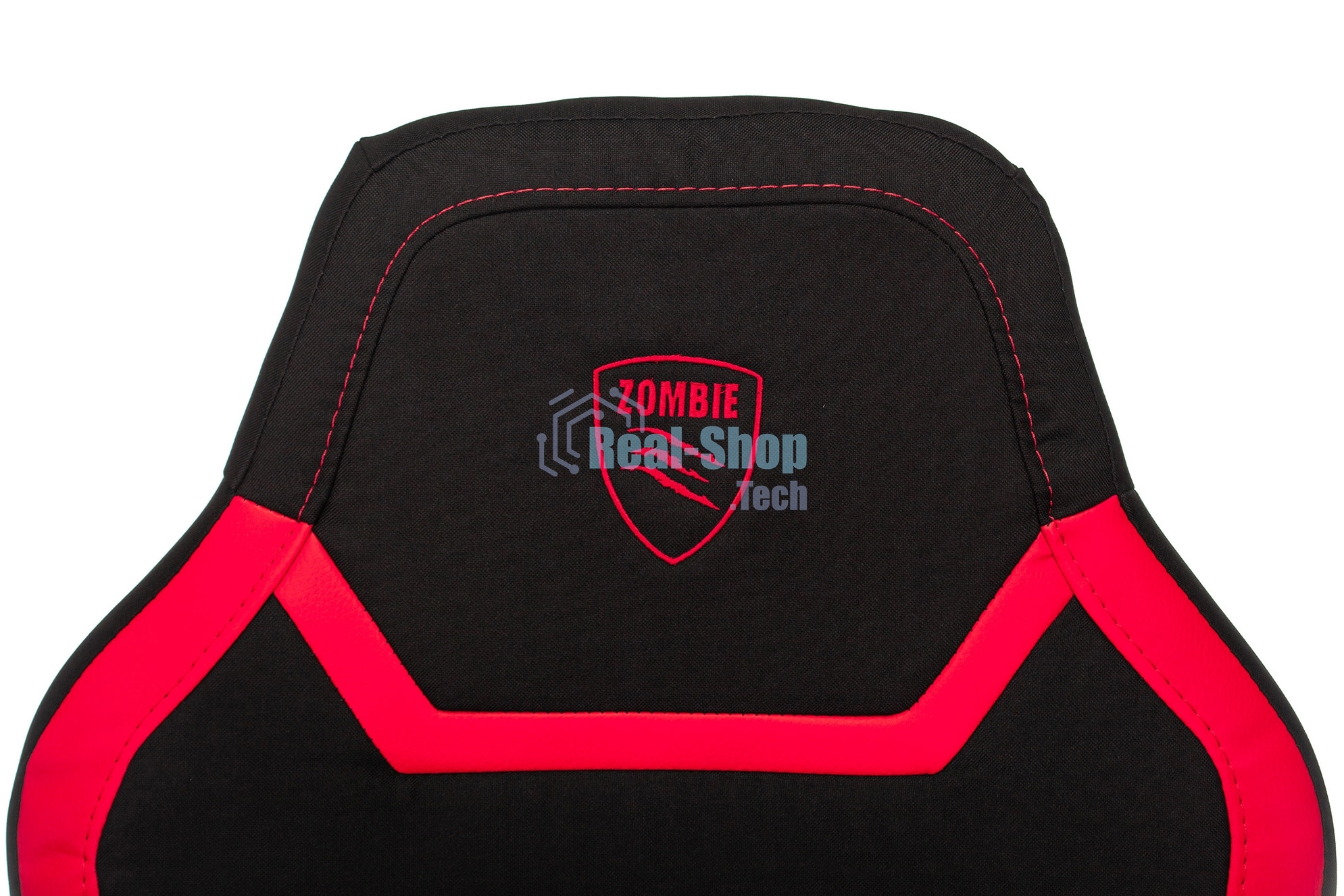 Кресло игровое Zombie 10 черный/красный искусст.кожа/ткань крестовина пластик