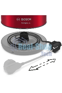 Чайник электрический Bosch TWK3P424 1.7л. 2400Вт красный (корпус: нержавеющая сталь)