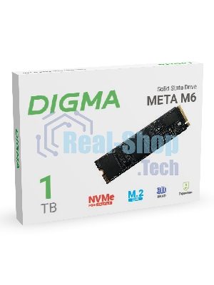 Накопитель SSD Digma Meta M6 DGSM4001TM63T, 1Tb, PCIe 4.0 x4, M.2 2280, NVMe, R/W 7400/6600