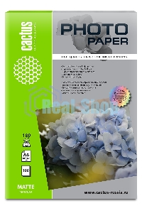 Фотобумага Cactus CS-MA6180100 A6/180г/м2/100л./белый матовое для струйной печати