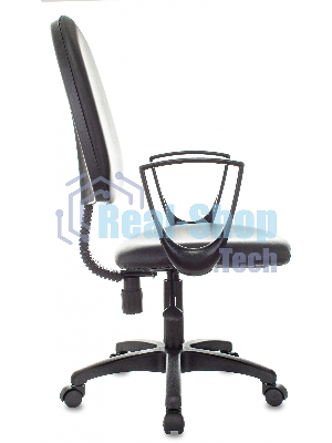 Кресло Бюрократ CH-1300N/OR-16 черный, экокожа, 120 кг, механизм качания