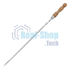 Набор шампуров плоских Palisad 650 мм, с деревянной рукояткой, в чехле, 6 шт., Camping