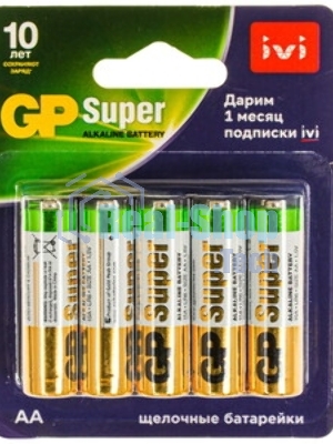 Батарейка GP Super Alkaline 15AA21-2CRSBC2 AA (2 шт. в блистере) GP 15AA21-2CRSBC2 20/160