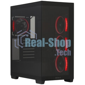 Компьютерный корпус Deepcool CG580 4F V2 без БП, боковое окно (панорама), 4x120мм ARGB PWM вентилятора, черный, ATX (R-CG580-BKADA4-G-2)