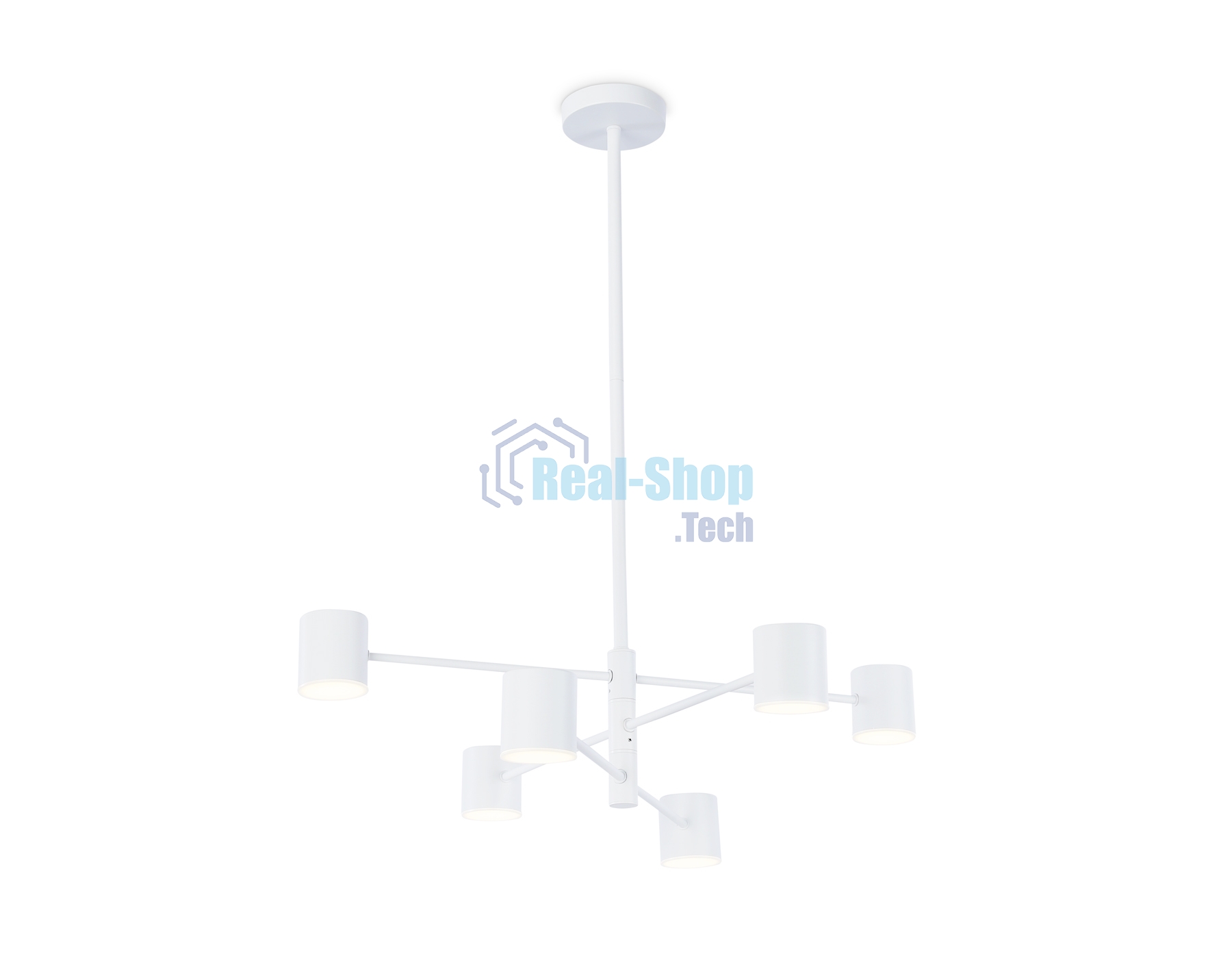 Подвесной светодиодный светильник Ambrella light FL51711/6 WH белый 3000K/4200K/6400K 29W D700*800 (Без ПДУ)