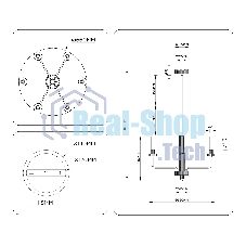 Люстра Ambrella light LH53124/6 GD/WH/GB золото/белый/серо-синий 10W 3000K D660*1120