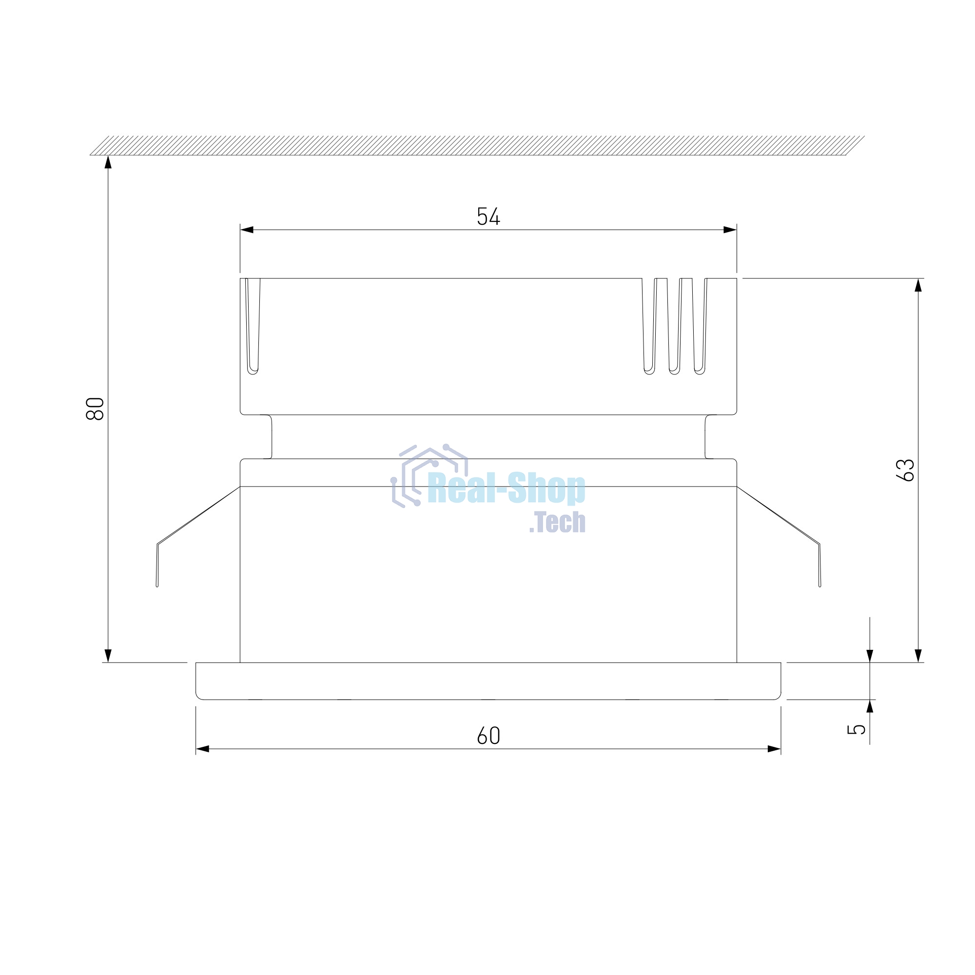 25026/LED / Встраиваемый светильник 7W 4200K BK черный