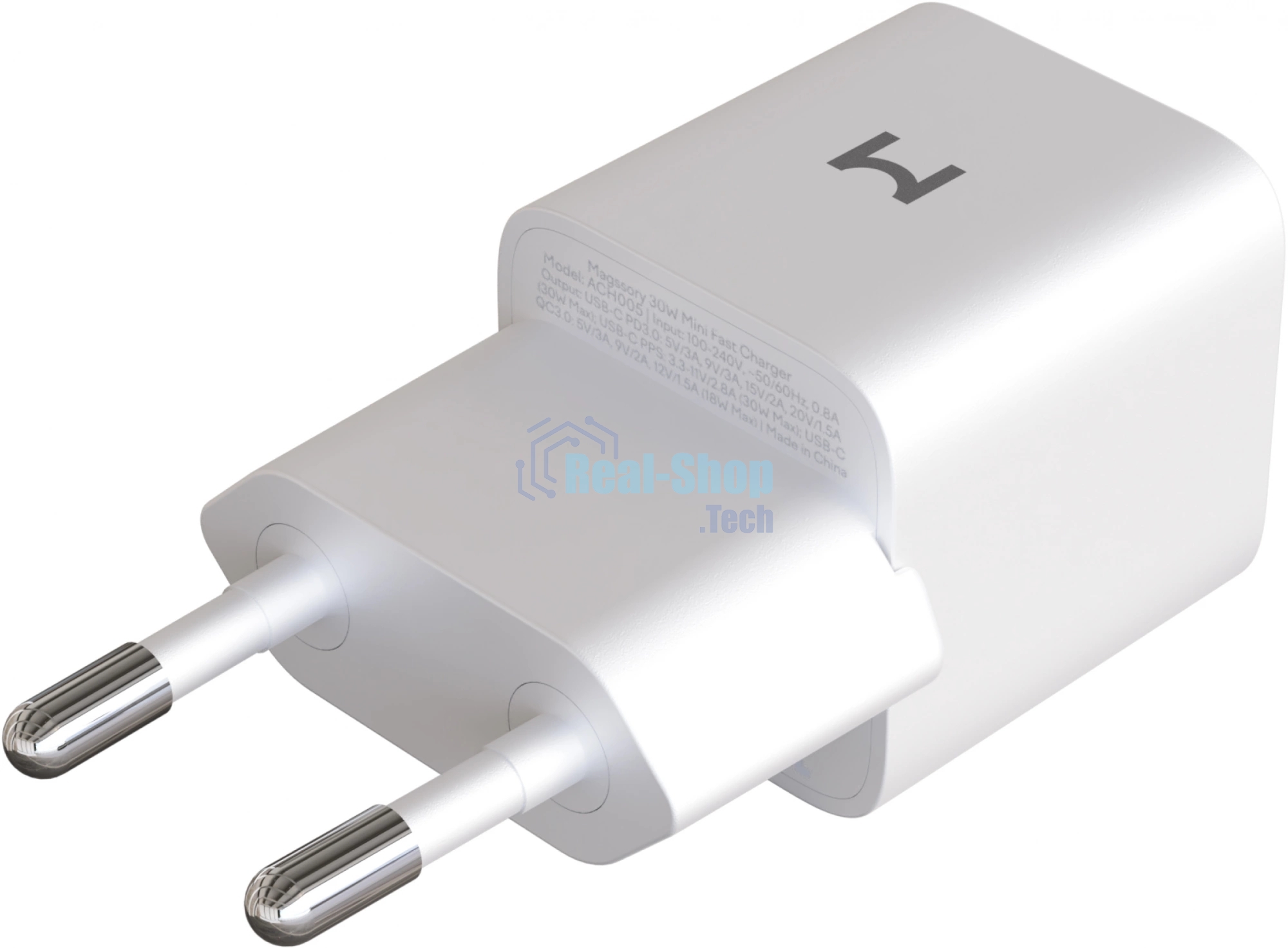 Сетевое зарядное устройство Magssory ACH005 30W 2A (PD+QC) универсальное белый