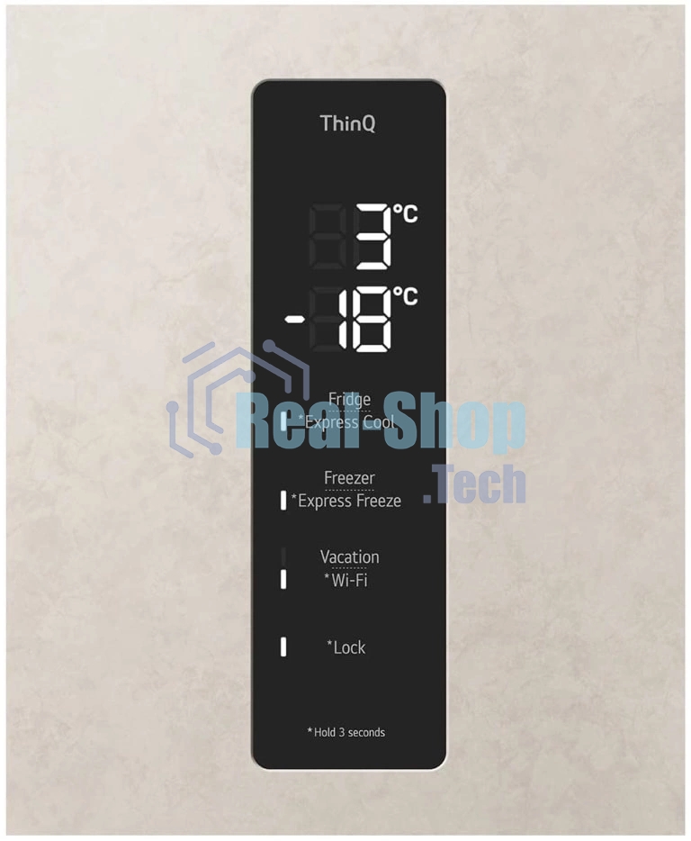 Холодильник LG GC-B459AEMW бежевый двухкамерный 234/110л морозилка снизу, No Frost