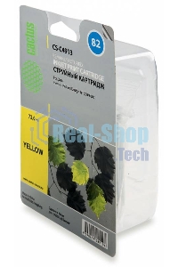 Картридж струйный Cactus CS-C4913 №82 желтый (72 мл) для HP Design Jet 500/800C