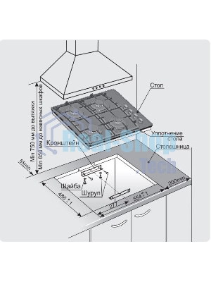 Газовая варочная панель Gefest СВН 2230 К11
