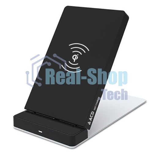 Беспроводное зарядное устройство ACD-W102Q-F1B 10Вт, беспроводная Qi, 2-катушки с QC, 5В/2А ~ 9В/1,8А RTL