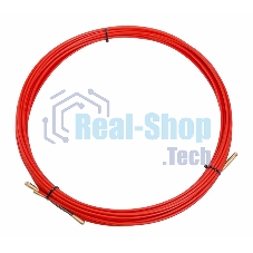 Протяжка кабельная Rexant (мини УЗК в бухте), стеклопруток, d=3,5мм, 15м красная
