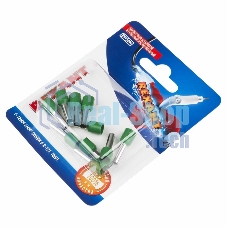 Наконечник штыревой втулочный Rexant изолированный, F-12 мм, 6 мм², НШВи 6.0-12 / Е 6,0-12 / E6012, зеленый, в упак. 10 шт.