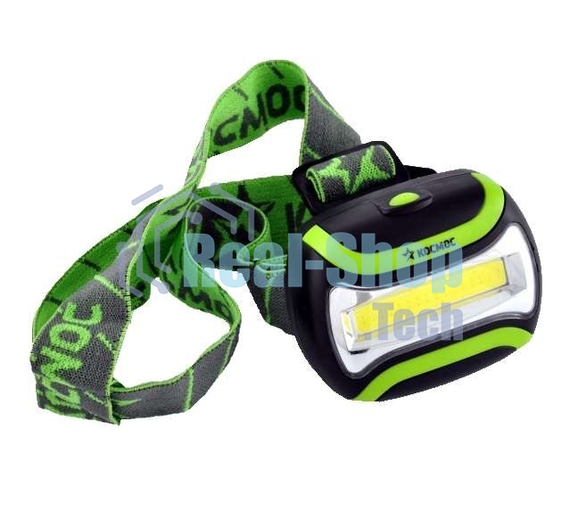 Фонарь светодиодный налобный Космос 3Вт КОБ