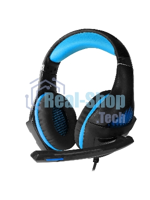 Гарнитура проводная игровая CROWN CMGH-2001 Black&blue