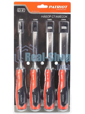Набор стамесок PATRIOT, CrV, 4 шт: 6, 12, 19, 25мм