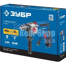 Дрель ударная Зубр ДУ-П850-2 ЭРМ 850Вт ключевой реверс