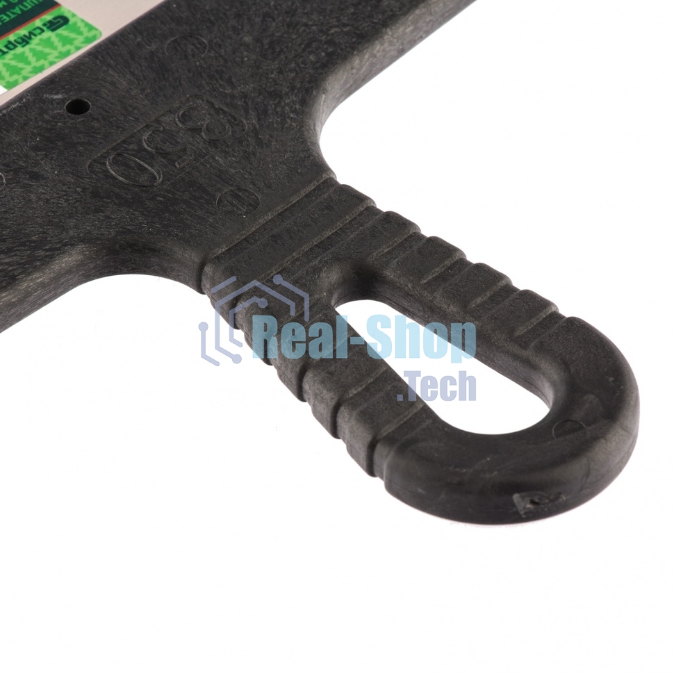 Шпатель из нержавеющей стали Сибртех 350 мм, зуб 10х10 мм, пластмассовая ручка