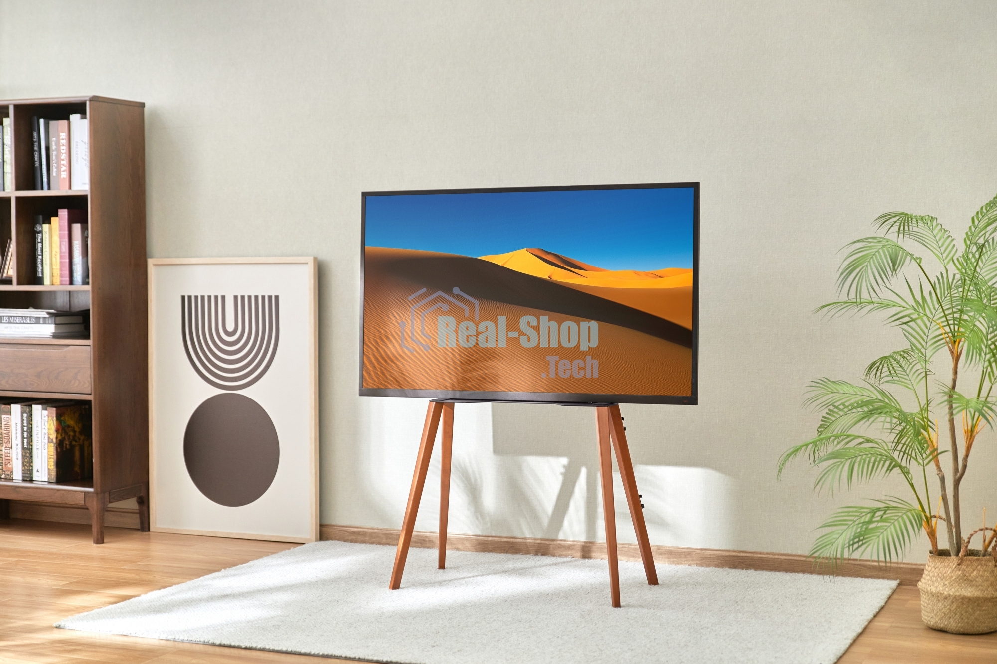 Подставка для телевизора Cactus CS-ST3644BKWN черный/орех 43