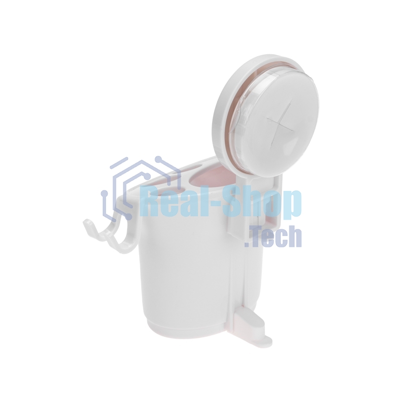 Стакан для зубных щеток и пасты HALSA HLS-F-113W на вакуумной присоске