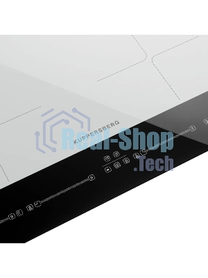 Варочная поверхность Kuppersberg ICI 622 W, индукция, High-Tech, прямой край, 9 уровней мощности, бустер, Stop and Go, Flexi-zone, автоматическое отключение, таймер, авто программы, индикатор остаточного тепла, сенсорное управление, цвет белый