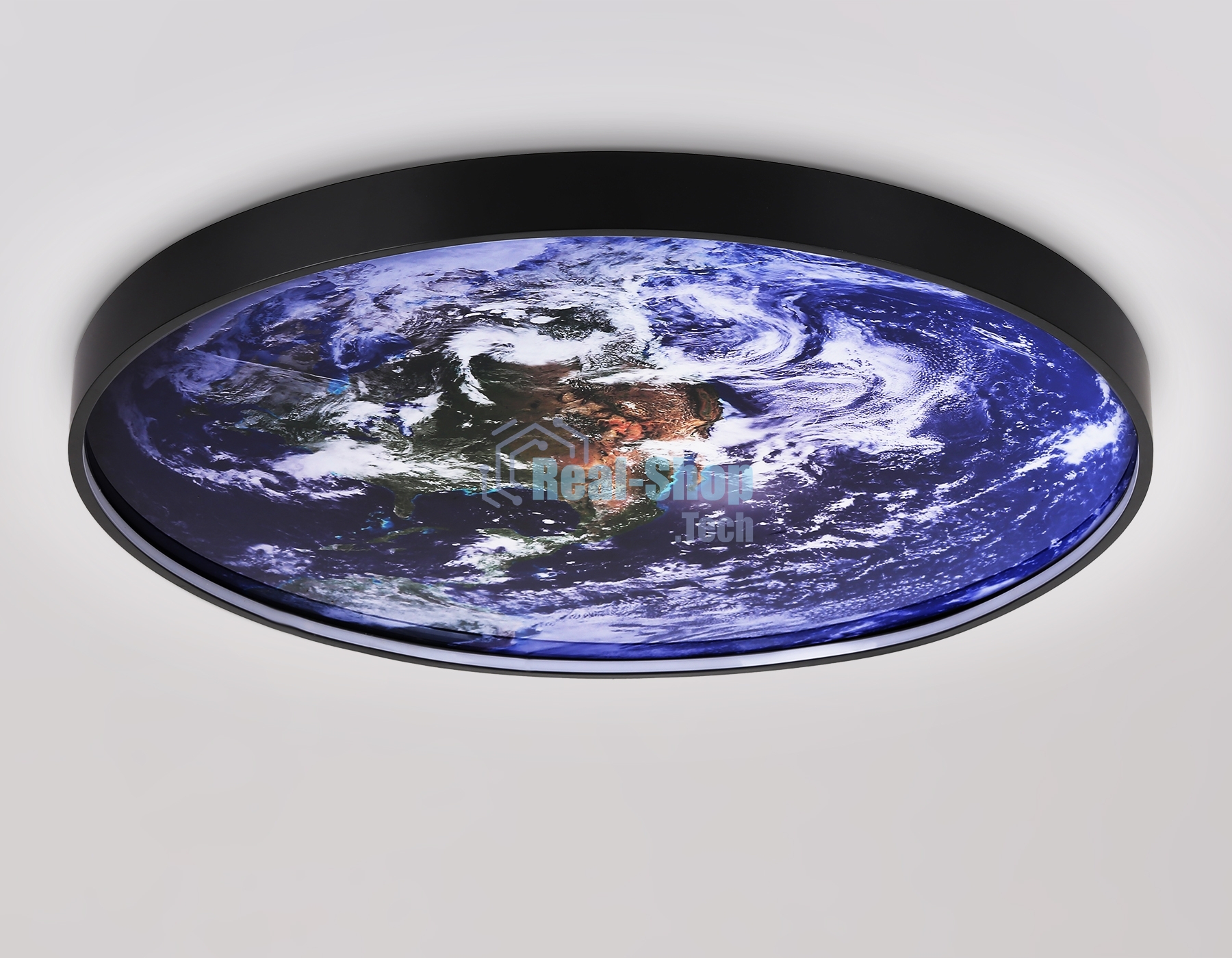 Настенно-потолочный светодиодный светильник Ambrella light FW11135 BK черный 38W LED 3000-6400K D600*38