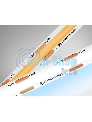 Светодиодная лента Ambrella light GS4703 COB 480Led /12W m/ 24V IP20 6500K/ 5000*8*1.54mm (2 конт.)