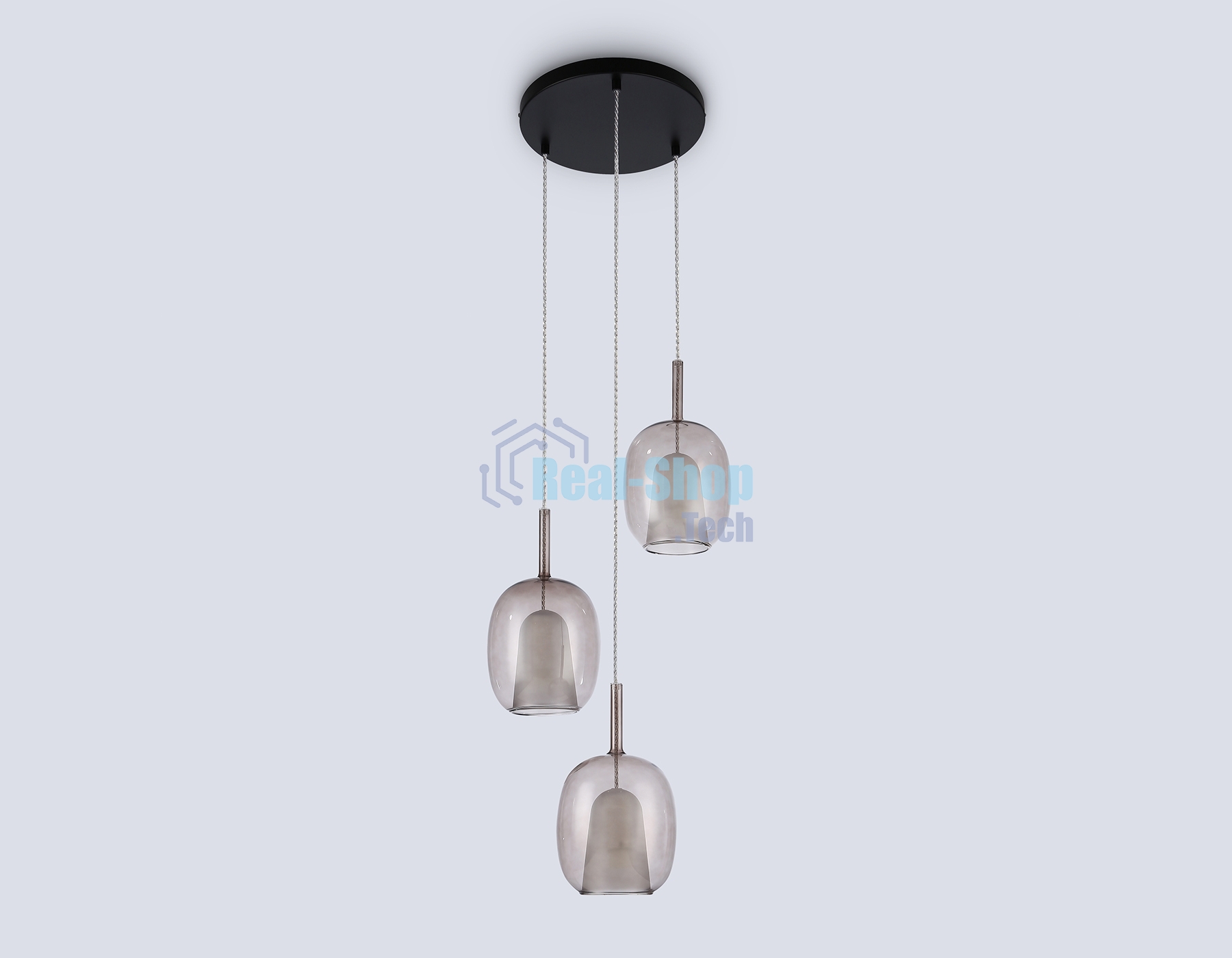 Подвесной светильник Ambrella light LH11156/3 BK/WH/TI черный/белый/янтарь E27*3 max 60W D425*1500
