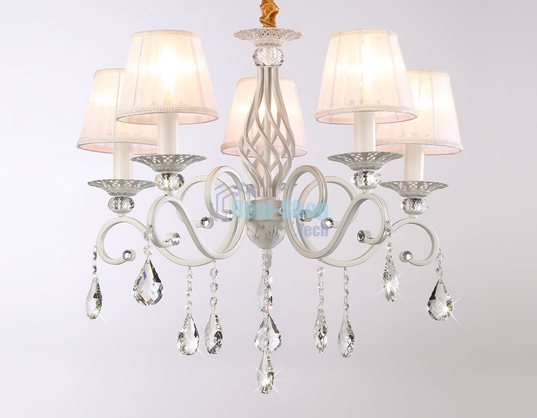 Светильник Ambrella light TR4547/5 WH/SL белый/серебро E14/5 max 40W D565*500