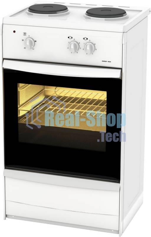 Плита электрическая Darina S EM 521 404 W белый/черный, конфорок 2 шт, духовка 45 л, 50 см x 85 см x 41 см