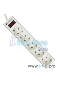 Сетевой фильтр Defender ES, 5.0 м, 5 розеток белый