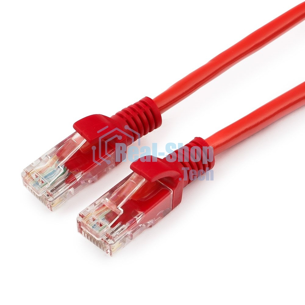 Патч-корд UTP Cablexpert cat.5e, 3м, литой, многожильный, красный