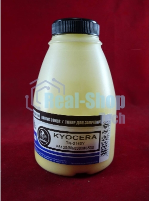 Тонер для Kyocera TK-5140Y, P6130/M6030/M6530 Yellow (фл. 100г) 5K Black&White Premium