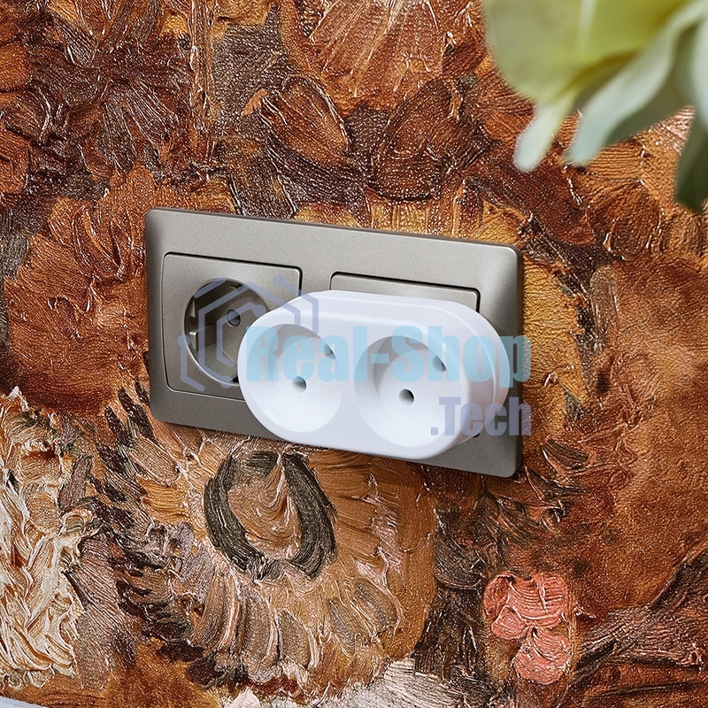 Двойник электрический Rexant 6А без заземления, белый