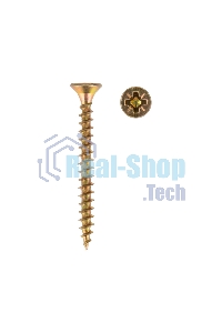 Саморез универсальный Kranz 4х35, желтый цинк, пакет (50 шт./уп.)