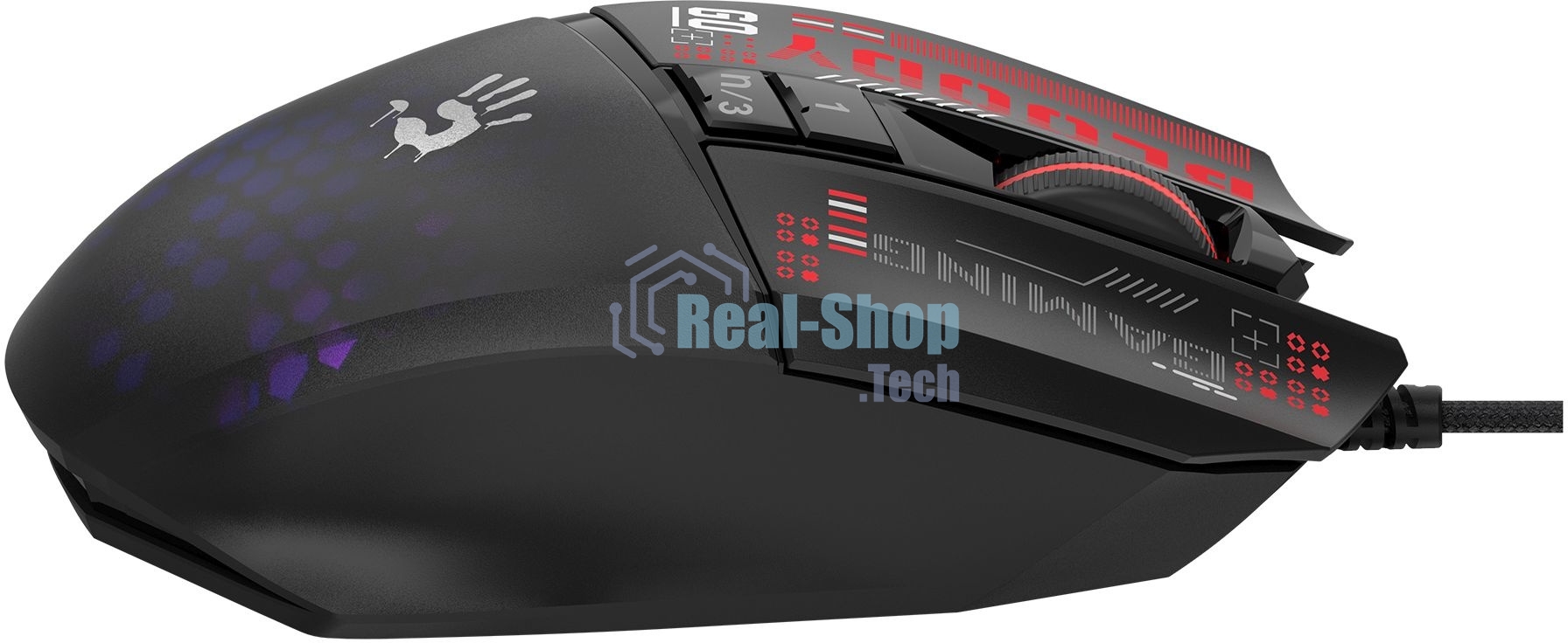 Мышь проводная A4Tech Bloody W60 Max Mini черный, 12000 dpi, USB, кнопки - 9