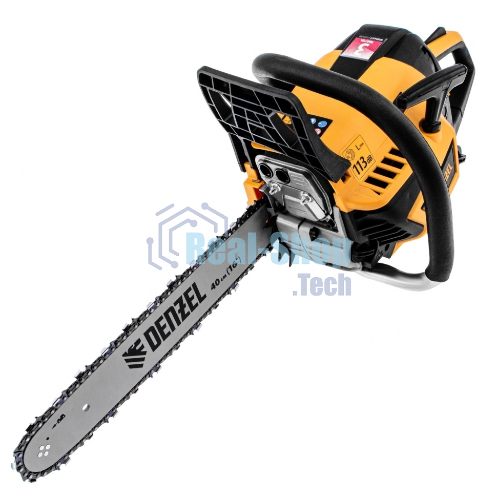 Пила цепная бензиновая Denzel DS-4516, шина 40 см, 45 см 3, 2,5 л.с., шаг 0,325, паз 1,5 мм, 64 зв