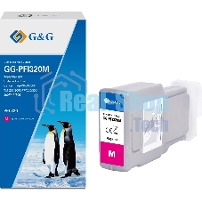 Картридж струйный G&G GG-PFI320M (PFI-320M) пурпурный (300 мл) для Canon imagePROGRAF TM-200/200MFP/205/300/300MFP/305