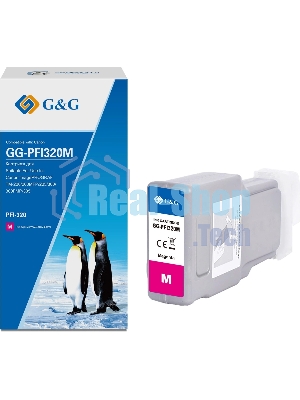 Картридж струйный G&G GG-PFI320M (PFI-320M) пурпурный (300 мл) для Canon imagePROGRAF TM-200/200MFP/205/300/300MFP/305